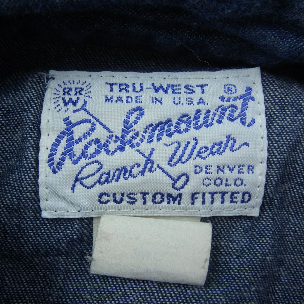 RockMount ロックマウント デニム ウェスタン 長袖 シャツ インディゴブルー系 S【中古】