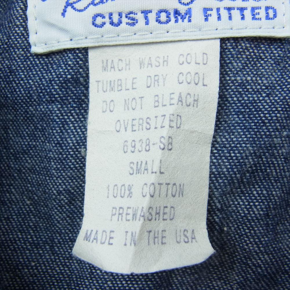 RockMount ロックマウント デニム ウェスタン 長袖 シャツ インディゴブルー系 S【中古】