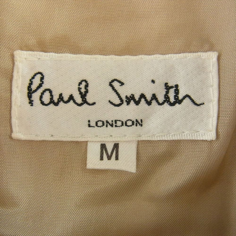 Paul Smith ポール・スミス 山羊革 スエード ゴート レザー 半袖 シャツ ライトブラウン系 M【中古】