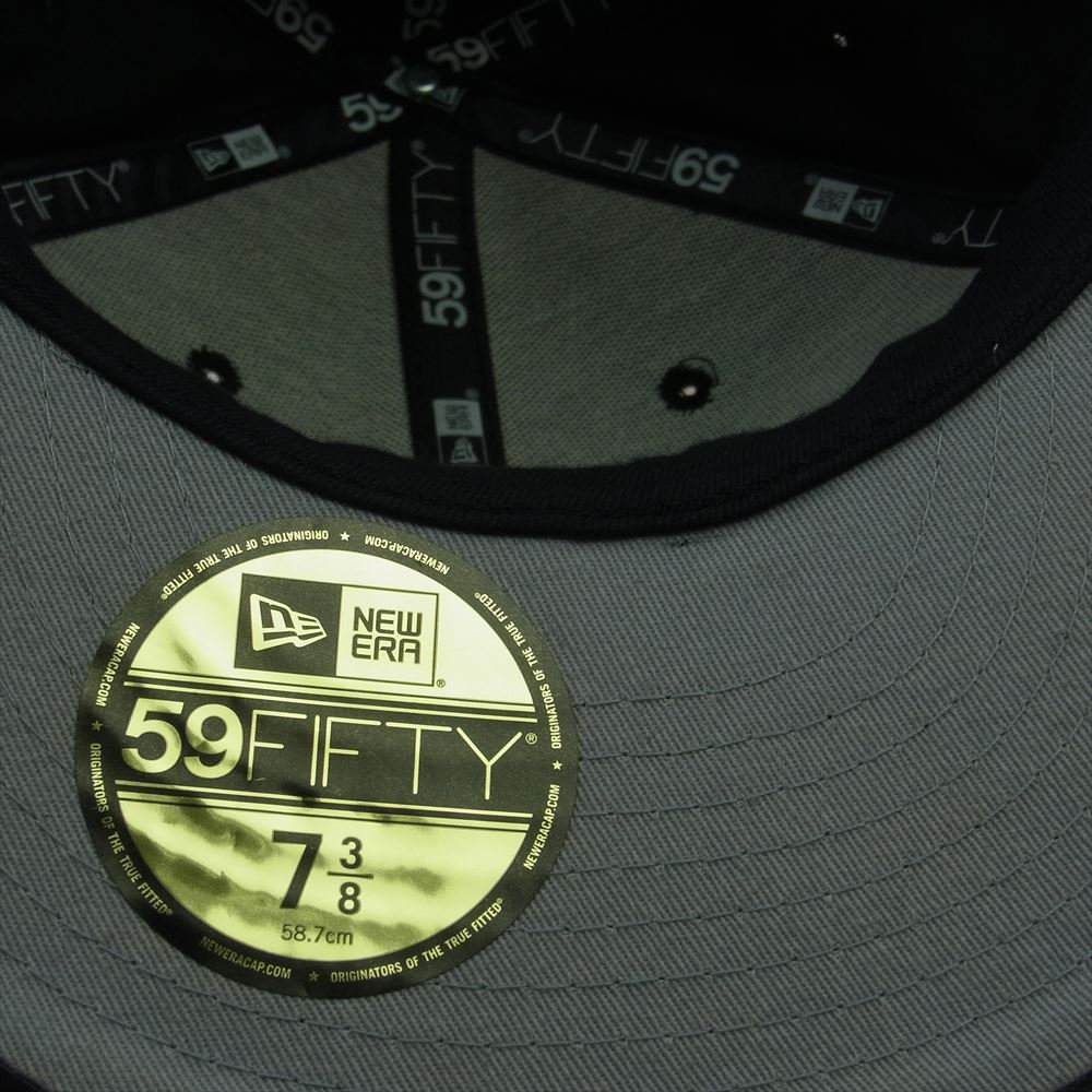 Supreme シュプリーム 15AW New Era 59FIFTY Leather Box Logo Cap ニューエラ レザー ボックスロゴ キャップ ブラック系 58.7cm【中古】