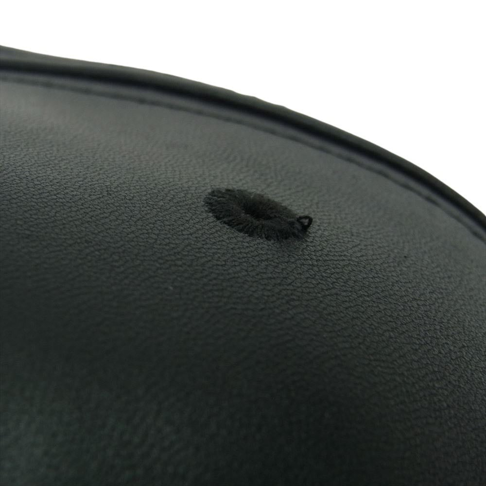 Supreme シュプリーム 15AW New Era 59FIFTY Leather Box Logo Cap ニューエラ レザー ボックスロゴ キャップ ブラック系 58.7cm【中古】