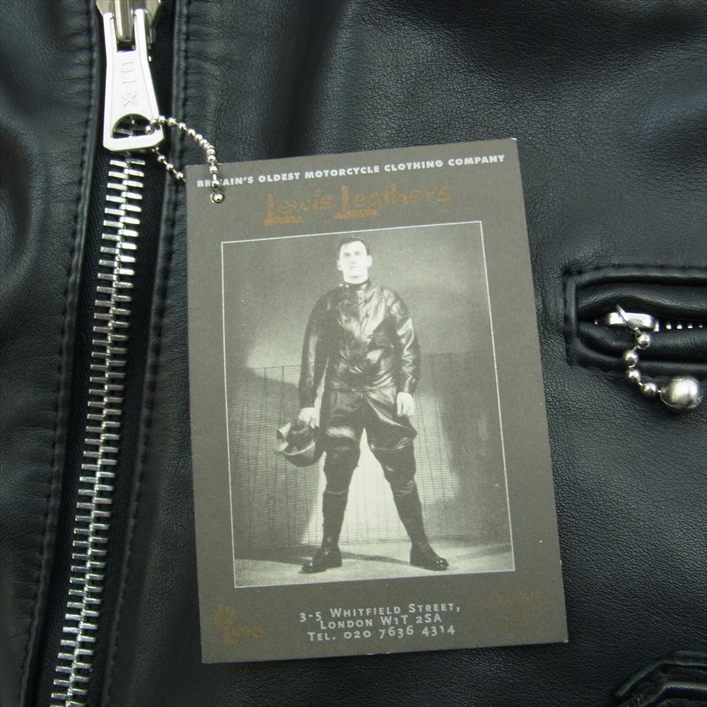 Lewis Leathers ルイスレザー 391T ライトニング カウハイド  レザー ライダース ジャケット ブラック系 36【美品】【中古】