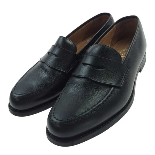 CROCKETT&JONES クロケットアンドジョーンズ 26224A-G21C1 BOSTON2 ボストン2 レザー シューズ ローファー ブラック系 7E【美品】【中古】