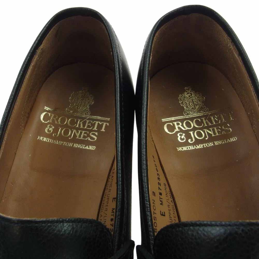 CROCKETT&JONES クロケットアンドジョーンズ 26224A-G21C1 BOSTON2 ボストン2 レザー シューズ ローファー ブラック系 7E【美品】【中古】