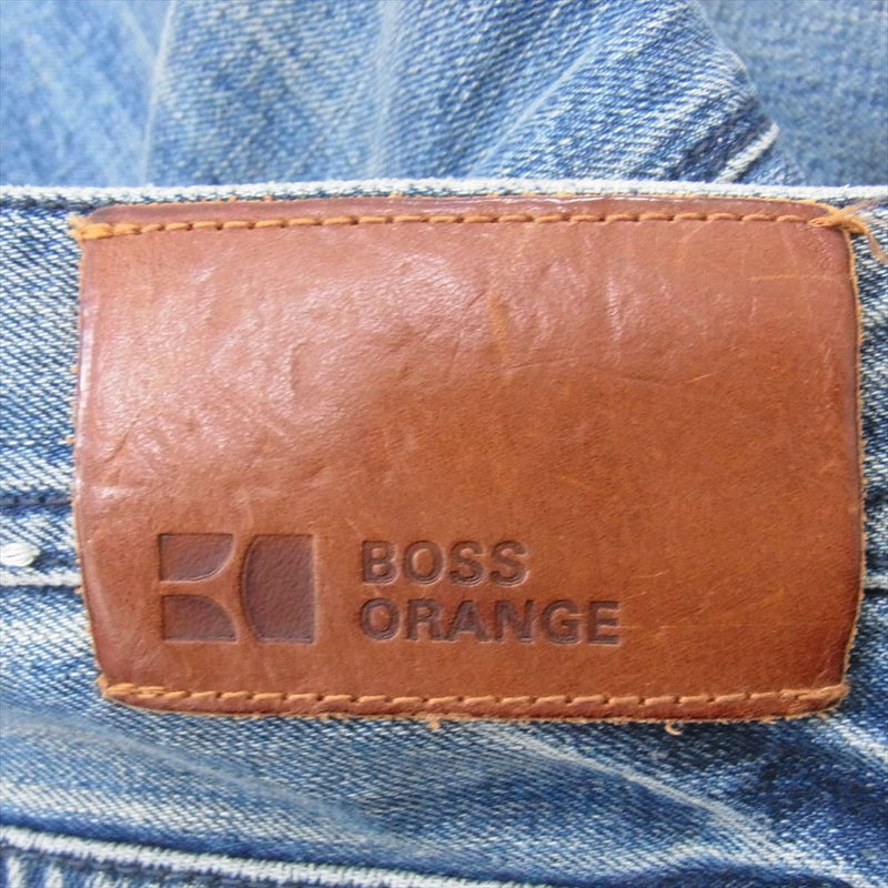 HUGO BOSS ヒューゴボス ORANGE オレンジ 5ポケット ワイドストレート デニムパンツ ジーンズ インディゴブルー系 31【中古】