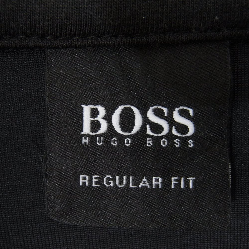 HUGO BOSS ヒューゴボス 裾ドローコード付き ハーフジップデザイン ハイネック ストレッチ プルオーバー トラックジャケット ブラック系 M【中古】