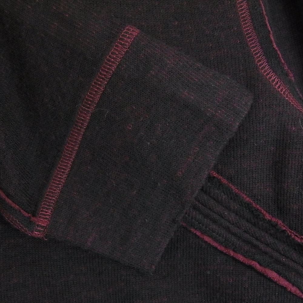 HUGO BOSS ヒューゴボス アシンメトリー 変形 ハーフジップデザイン ハイネック ニット ニットソー トラックジャケット ブラック系 M【中古】