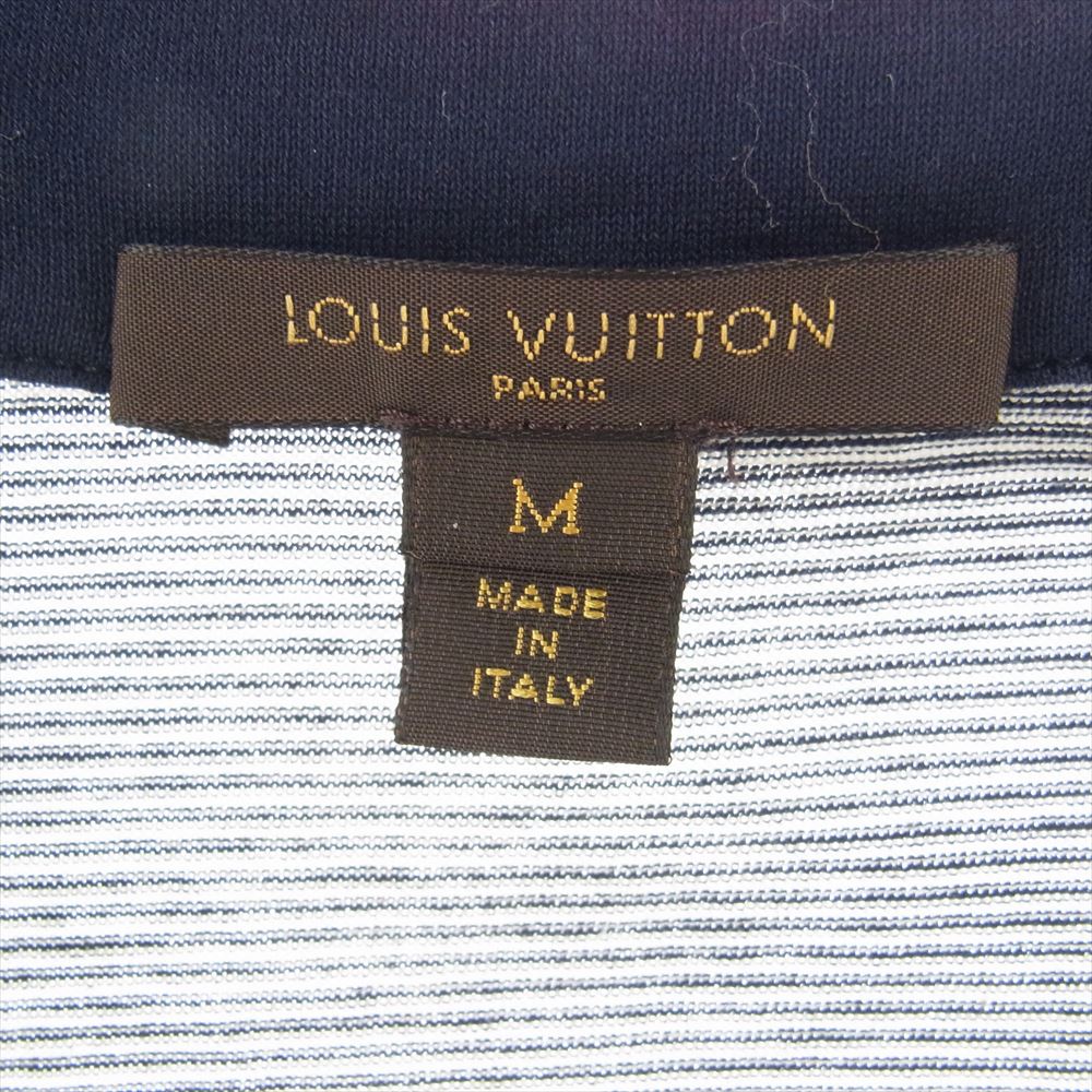 LOUIS VUITTON ルイ・ヴィトン RM071M MKJR36JBF スキッパー ボーダー 半袖 ポロシャツ ネイビー系 M【中古】