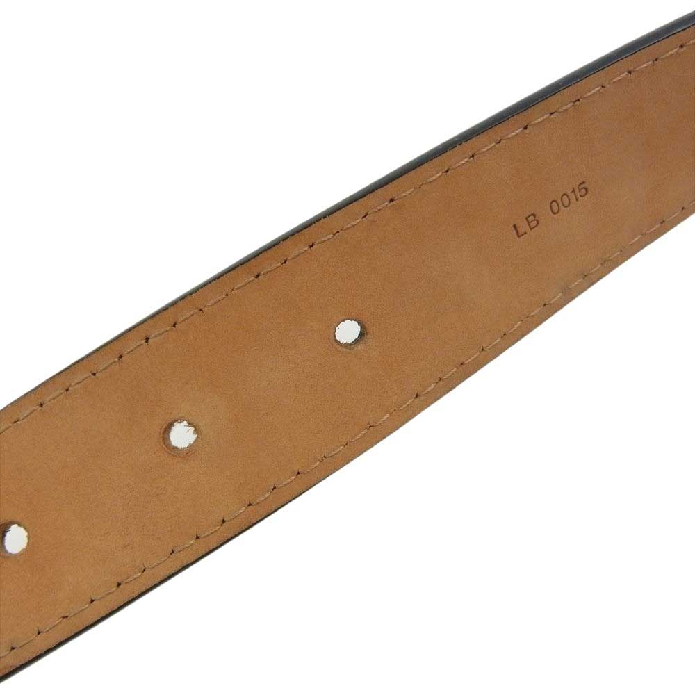 LOUIS VUITTON ルイ・ヴィトン M6812 サンチュール ジーンズ バックル レザー ベルト ブラック系 90/36【中古】
