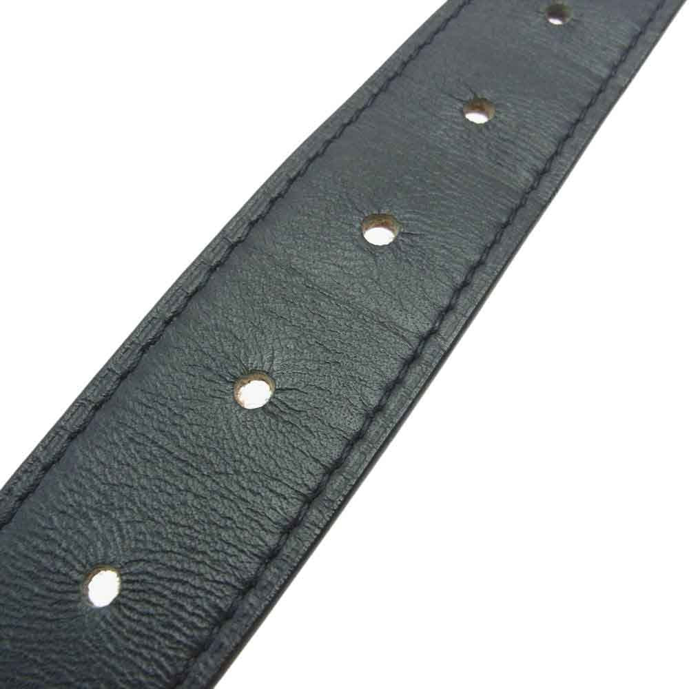 LOUIS VUITTON ルイ・ヴィトン M6812 サンチュール ジーンズ バックル レザー ベルト ブラック系 90/36【中古】