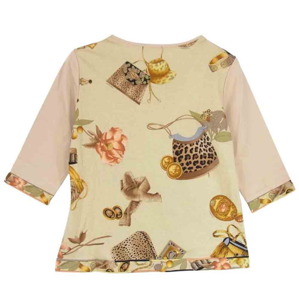 LEONARD レオナール LEONARD SPORT レオナールスポーツ 総柄 長袖 Tシャツ ブラウン系 M【中古】