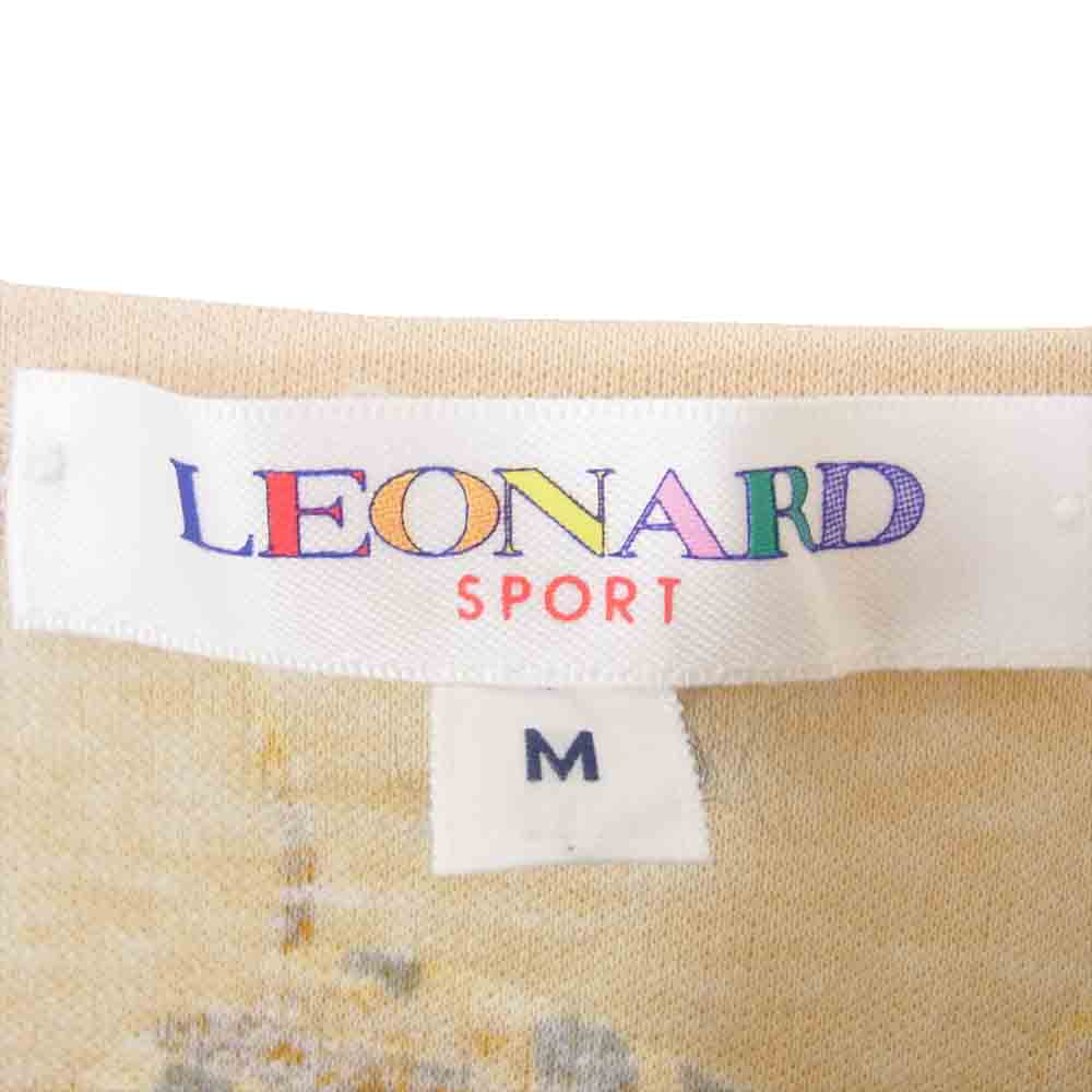 LEONARD レオナール LEONARD SPORT レオナールスポーツ 総柄 長袖 Tシャツ ブラウン系 M【中古】