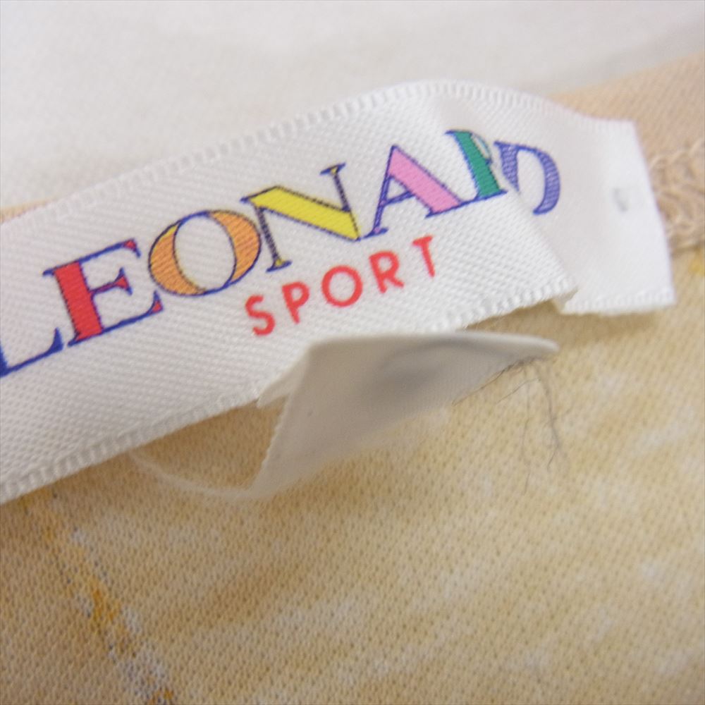 LEONARD レオナール LEONARD SPORT レオナールスポーツ 総柄 長袖 Tシャツ ブラウン系 M【中古】
