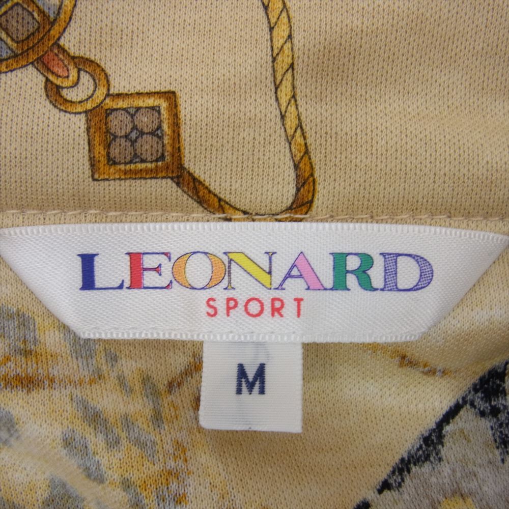LEONARD レオナール LEONARD SPORT レオナールスポーツ 総柄 ジップ ジャケット ブルゾン ブラウン系 M【中古】