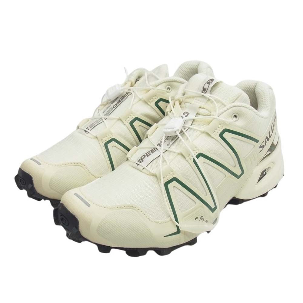 salomon サロモン 472840 SPEEDCROSS 3 スピードクロス スニーカー オフホワイト系 グリーン系 23.5cm【中古】