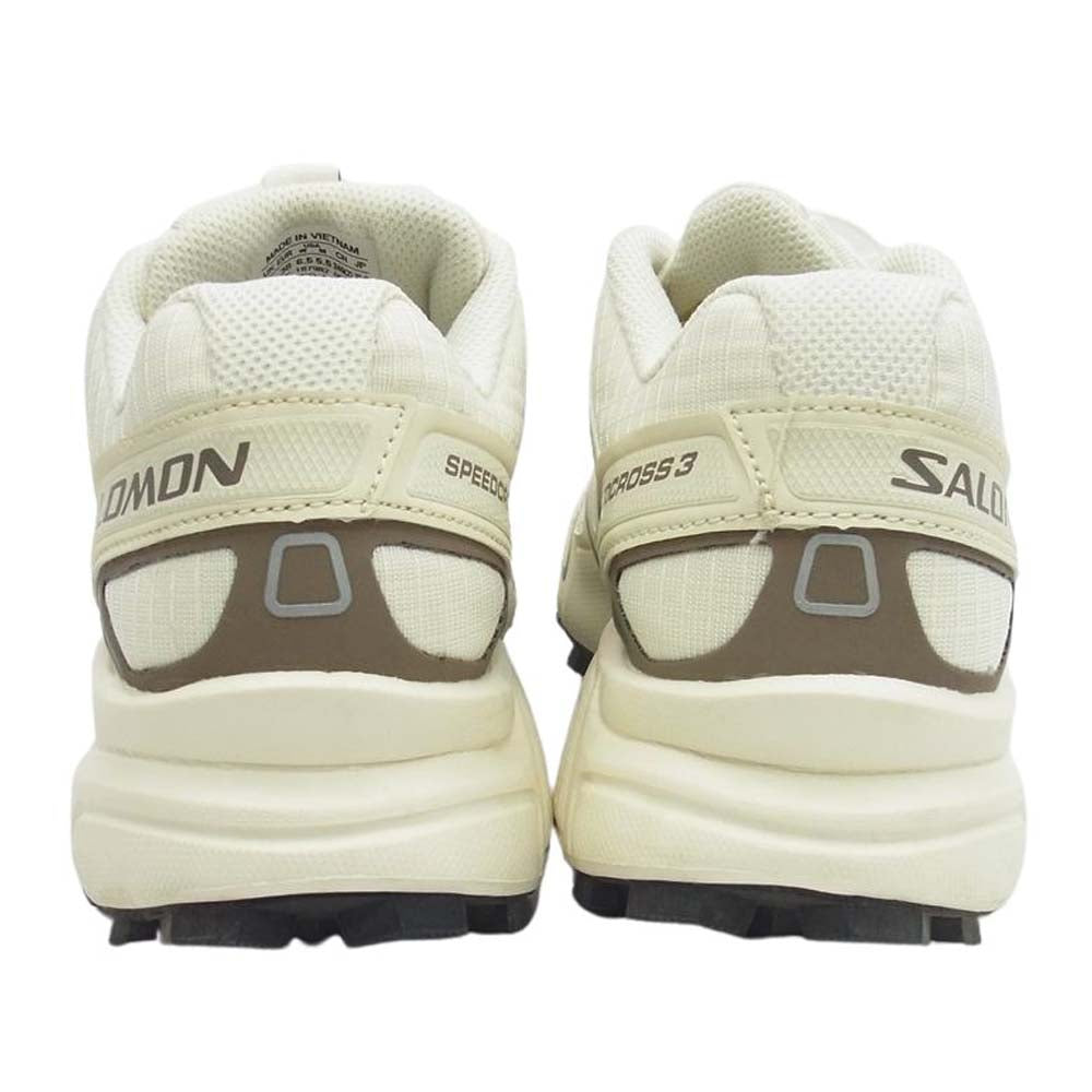 salomon サロモン 472840 SPEEDCROSS 3 スピードクロス スニーカー オフホワイト系 グリーン系 23.5cm【中古】