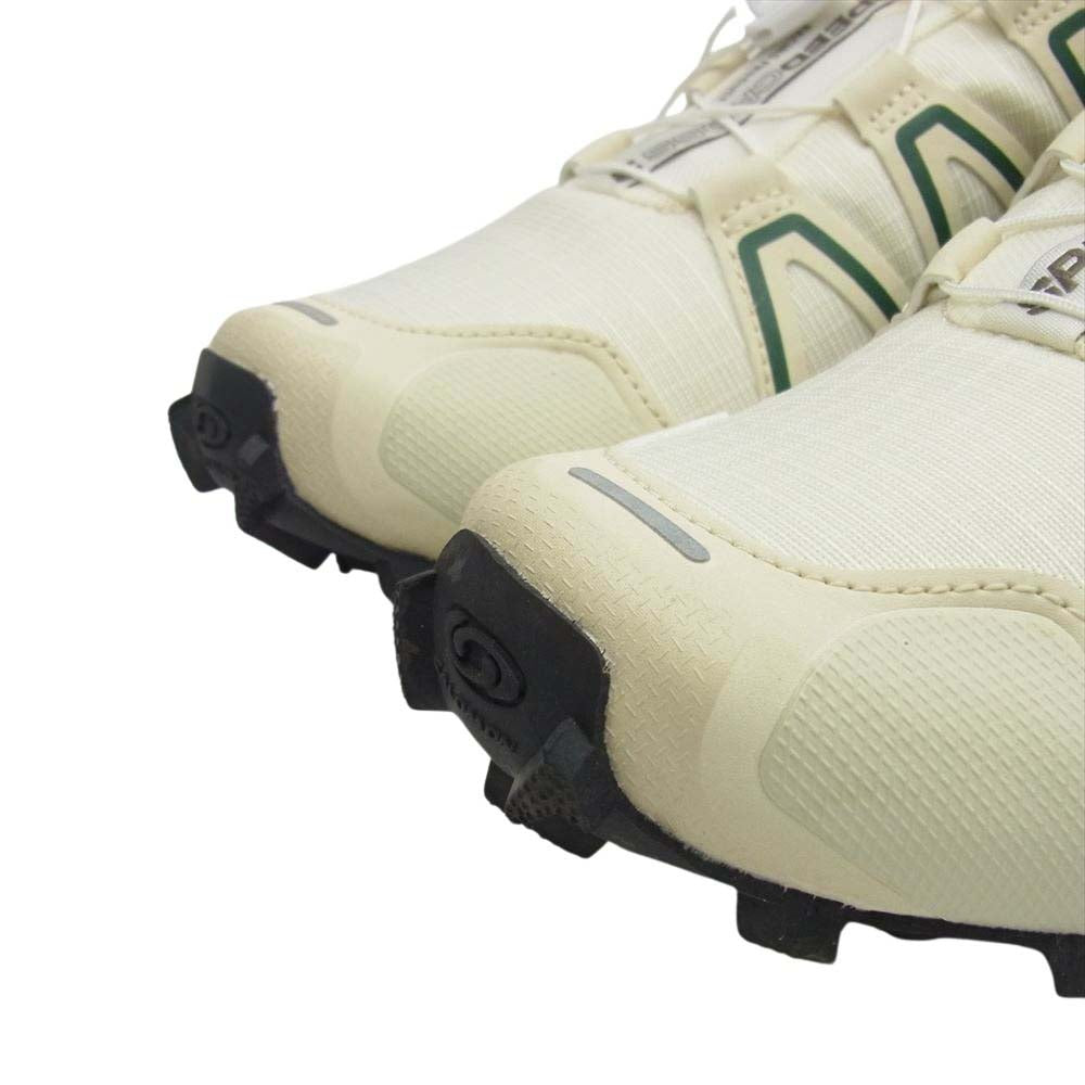 salomon サロモン 472840 SPEEDCROSS 3 スピードクロス スニーカー オフホワイト系 グリーン系 23.5cm【中古】