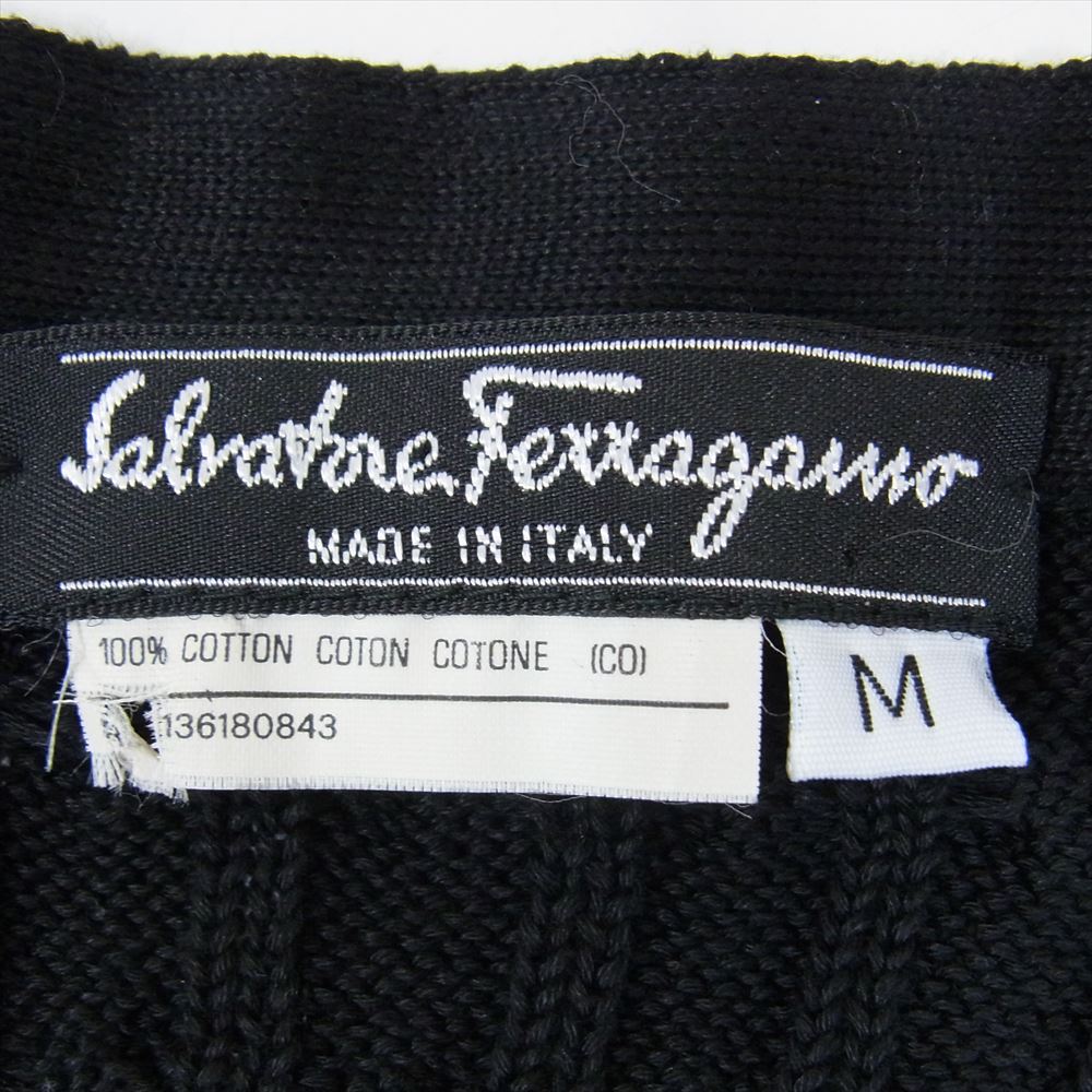 Salvatore Ferragamo サルヴァトーレフェラガモ コットン カーディガン ブラック系 M【中古】