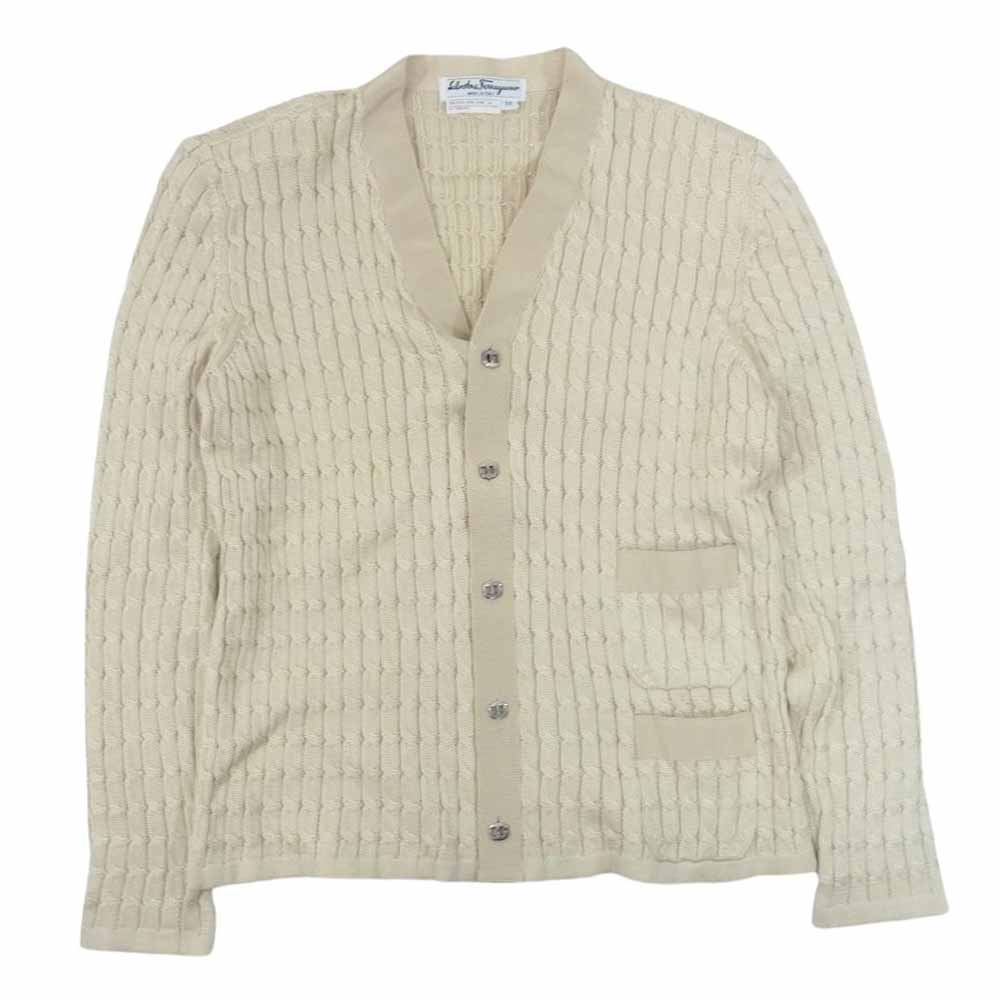 Salvatore Ferragamo サルヴァトーレフェラガモ コットン カーディガン ベージュ系 M【中古】