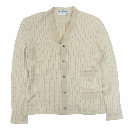 Salvatore Ferragamo サルヴァトーレフェラガモ コットン カーディガン ベージュ系 M【中古】