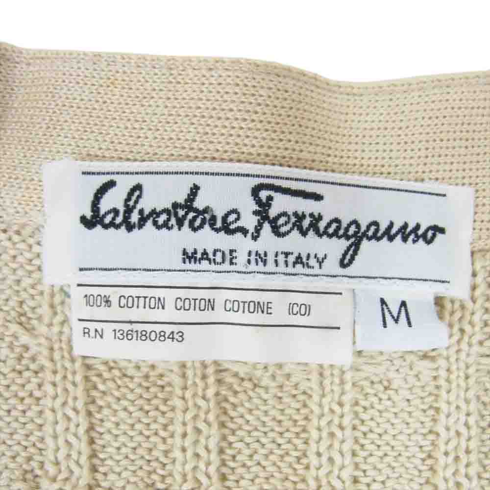 Salvatore Ferragamo サルヴァトーレフェラガモ コットン カーディガン ベージュ系 M【中古】