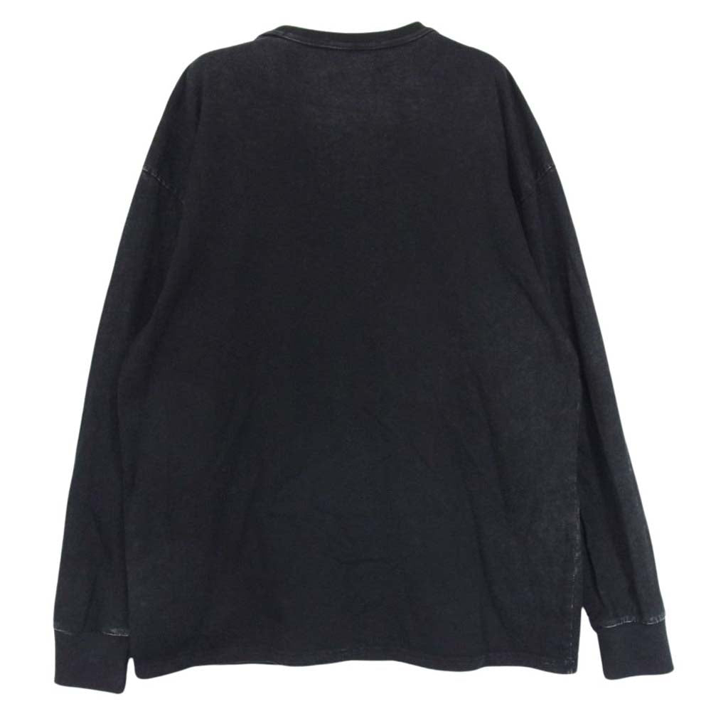 Alexander Wang アレキサンダーワン ピグメント加工 ロゴ刺繍 長袖 Tシャツ ブラック系 サイズ表記無【中古】