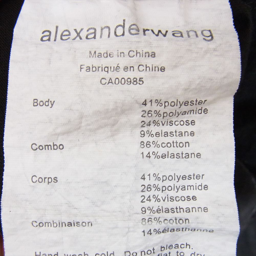 Alexander Wang アレキサンダーワン ピグメント加工 ロゴ刺繍 長袖 Tシャツ ブラック系 サイズ表記無【中古】