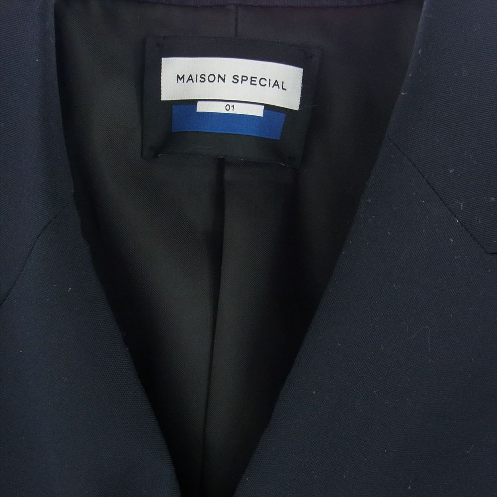 メゾン スペシャル 11231111207 CORDURA Wool Prime-Over Gold Button Double Blazer コーデュラ ウール プライム オーバー 金ボタン ダブル ブレザー ジャケット ネイビー系 M/01【中古】