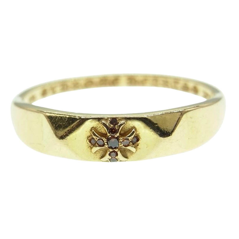 CHROME HEARTS クロムハーツ（原本無） 22K BUBBLGM PYRAMID バブルガム ピラミッド リング アフター ダイヤ カスタム リング ゴールド系 16号【中古】