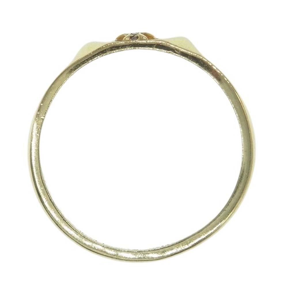 CHROME HEARTS クロムハーツ（原本無） 22K BUBBLGM PYRAMID バブルガム ピラミッド リング アフター ダイヤ カスタム リング ゴールド系 16号【中古】