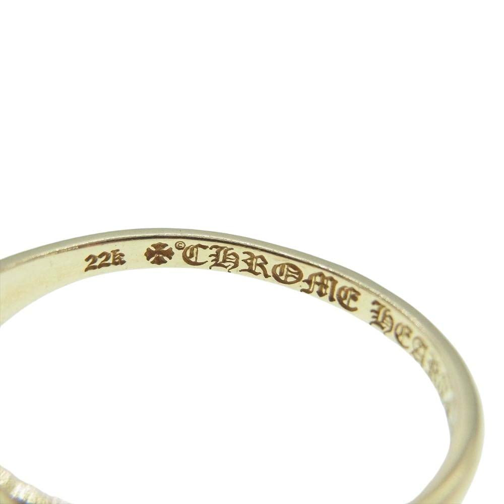CHROME HEARTS クロムハーツ（原本無） 22K BUBBLGM PYRAMID バブルガム ピラミッド リング アフター ダイヤ カスタム リング ゴールド系 16号【中古】