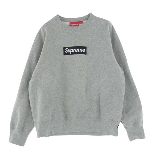 Supreme シュプリーム 22AW Box Logo Crewneck ボックス ロゴ クルーネック スウェット グレー系 S【中古】