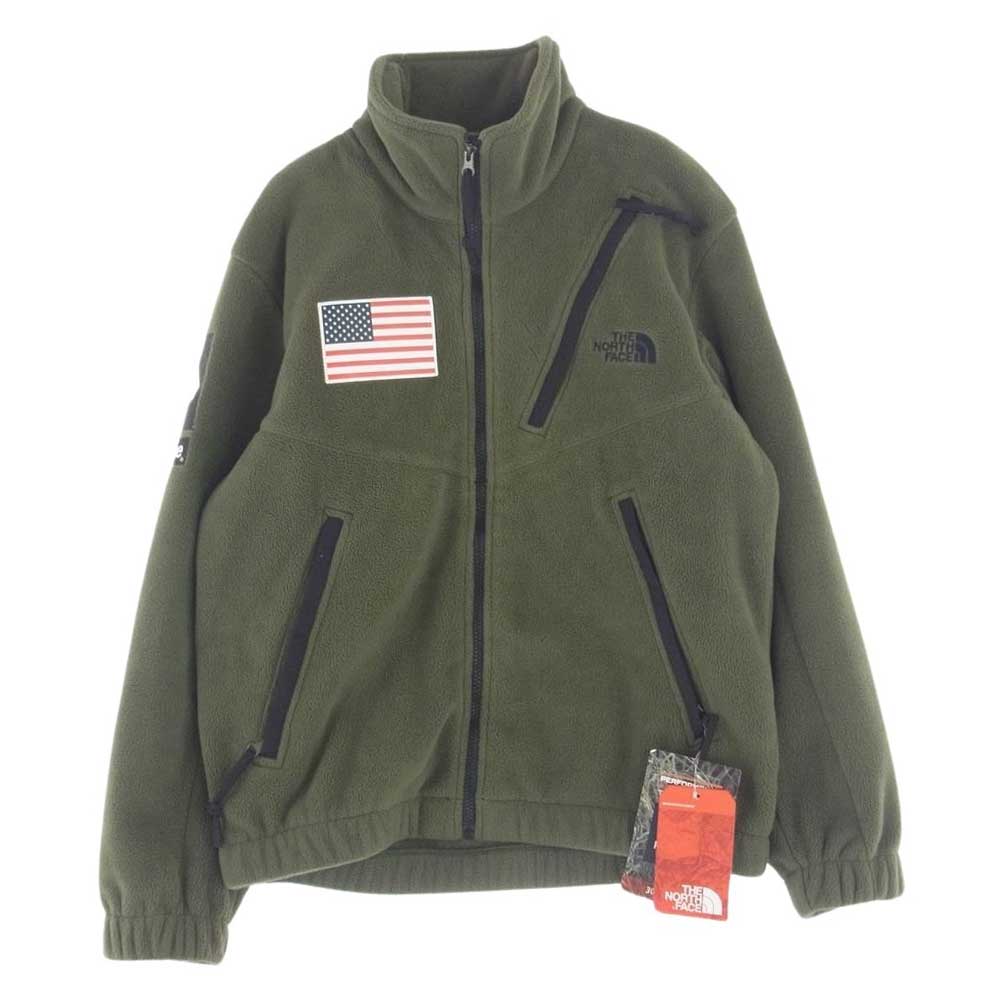 Supreme シュプリーム 17SS × THE NORTH FACE ノースフェイス Trans Antarctica Expedition Fleece Jacket フリース ジャケット グリーン系 S【極上美品】【中古】