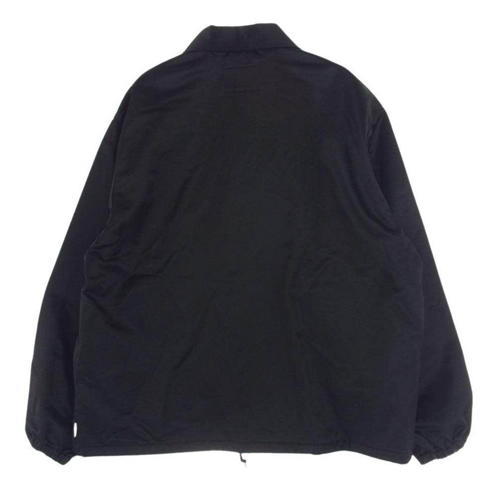 WTAPS ダブルタップス 24SS 241TQDT-JKM02 CHIEF JACKET CTRY SATIN ロゴワッペン サテン コーチジャケット ブラック系 X 02【新古品】【未使用】【中古】
