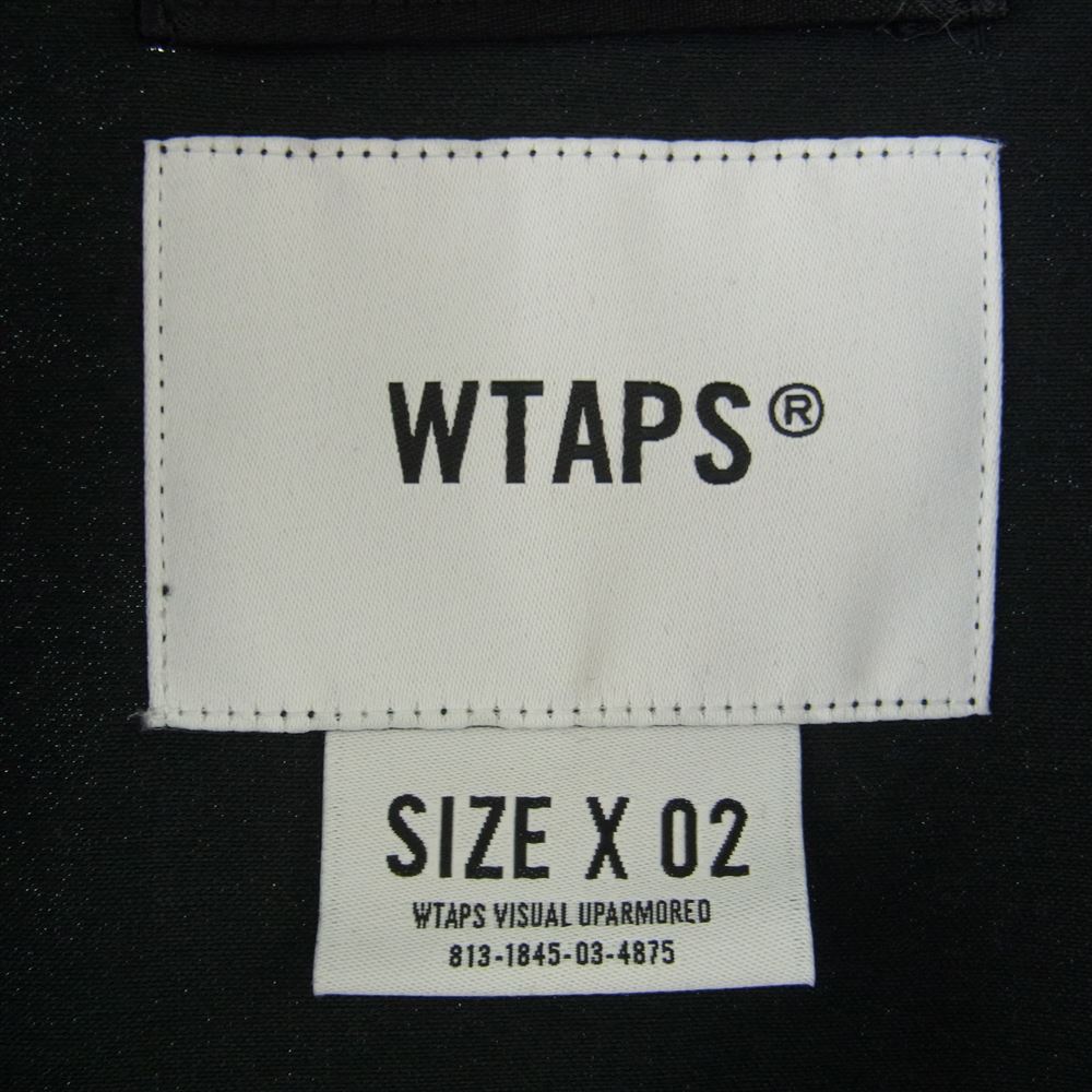 WTAPS ダブルタップス 24SS 241TQDT-JKM02 CHIEF JACKET CTRY SATIN ロゴワッペン サテン コーチジャケット ブラック系 X 02【新古品】【未使用】【中古】