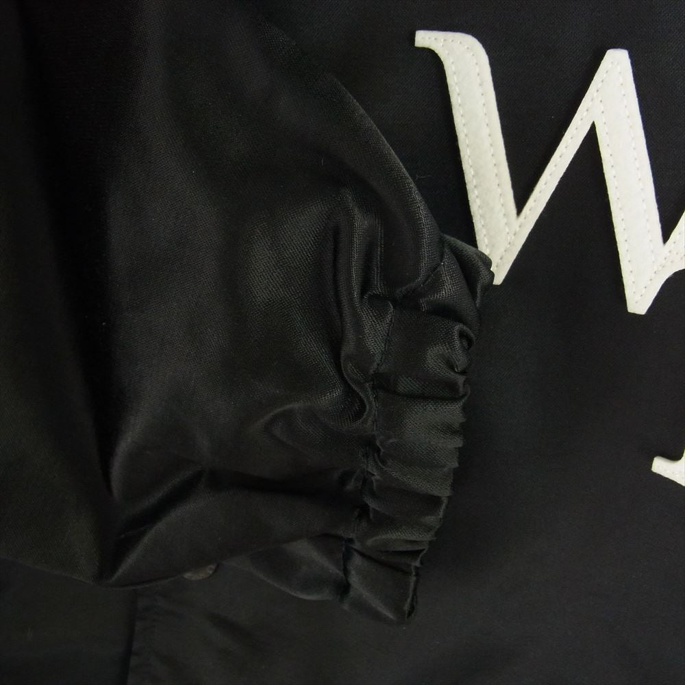 WTAPS ダブルタップス 24SS 241TQDT-JKM02 CHIEF JACKET CTRY SATIN ロゴワッペン サテン コーチジャケット ブラック系 X 02【新古品】【未使用】【中古】