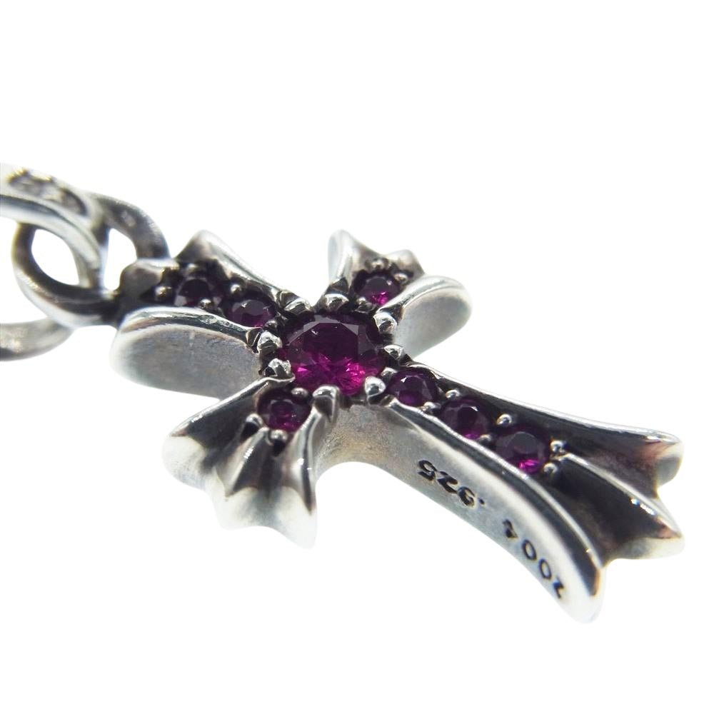 CHROME HEARTS クロムハーツ（原本無） CRS BBY FAT PAVE RUBY ベイビーファット パヴェ ルビー チャーム ペンダントトップ シルバー系【中古】