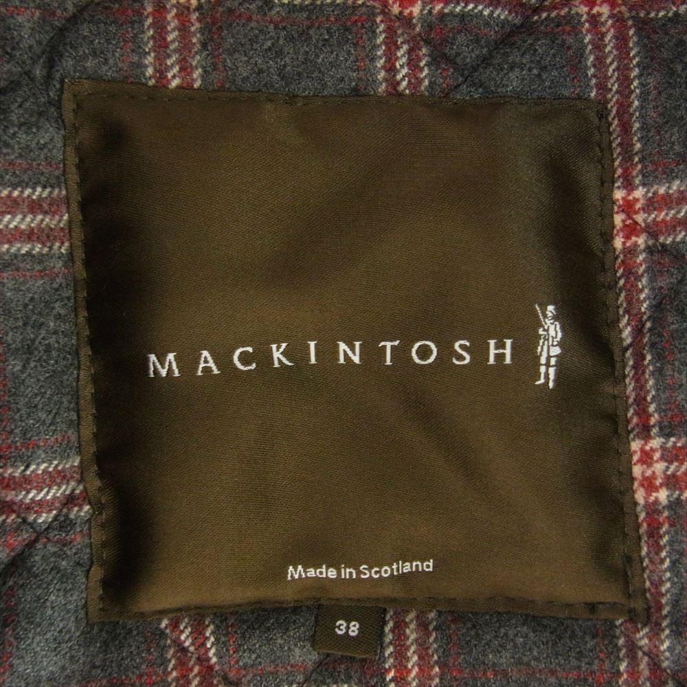 Mackintosh マッキントッシュ 国内正規品 英国製 Loro Piana ロロピアーナ 裏地カシミヤ混ウール キルティング ジャケット ブラック系 38【中古】