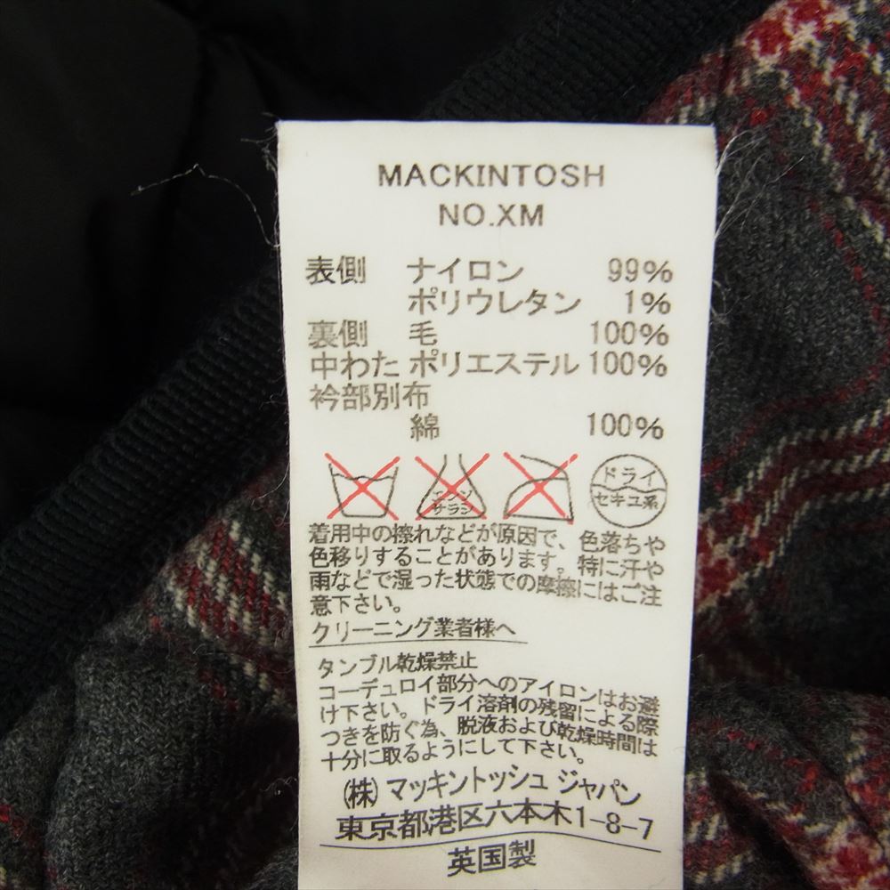 Mackintosh マッキントッシュ 国内正規品 英国製 Loro Piana ロロピアーナ 裏地カシミヤ混ウール キルティング ジャケット ブラック系 38【中古】