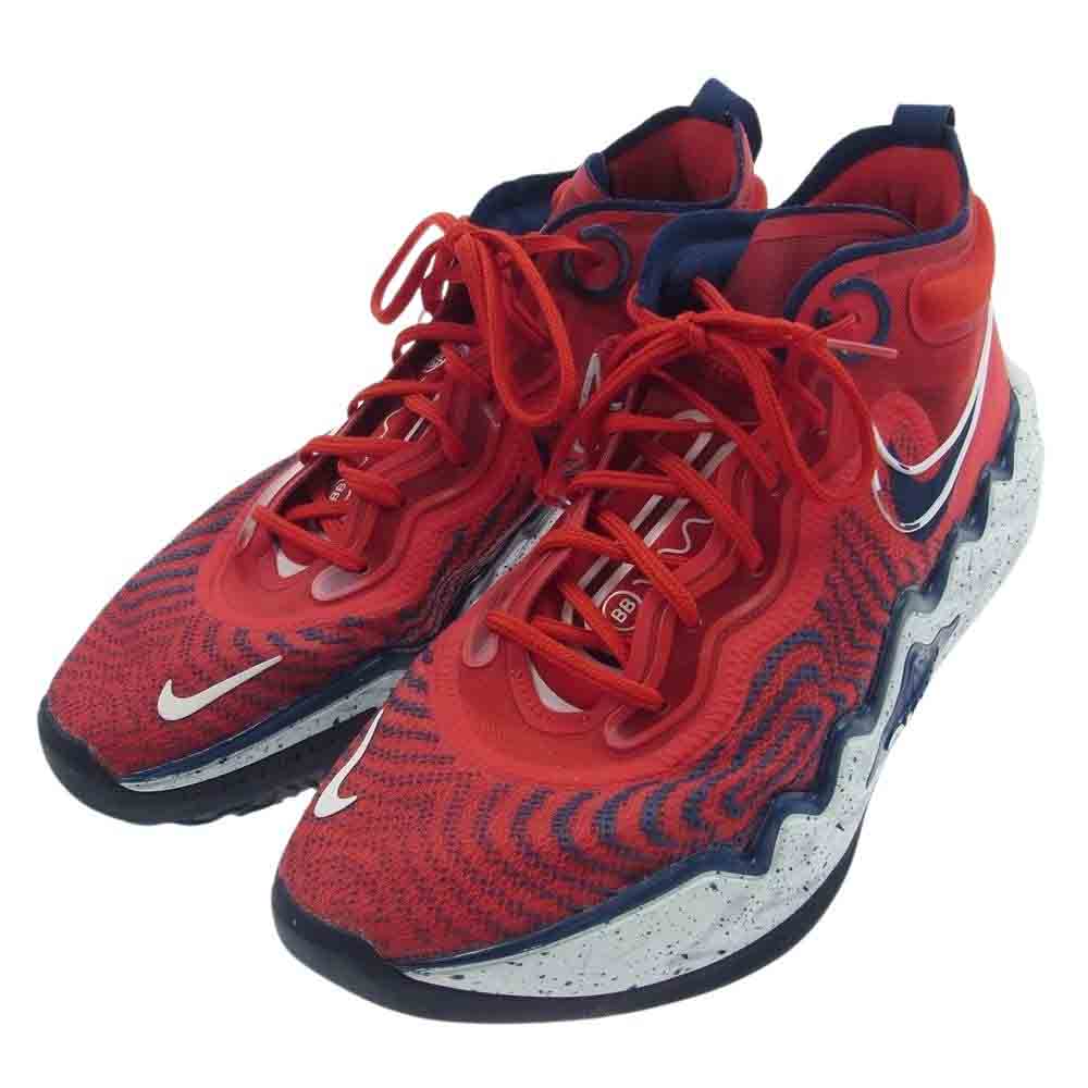 NIKE ナイキ CZ0202-604 AIR ZOOM G.T.RUN エア ズーム G.T.ラン バッシュ バスケットボールシューズ スニーカー レッド系 ネイビー系 28.5cm【中古】