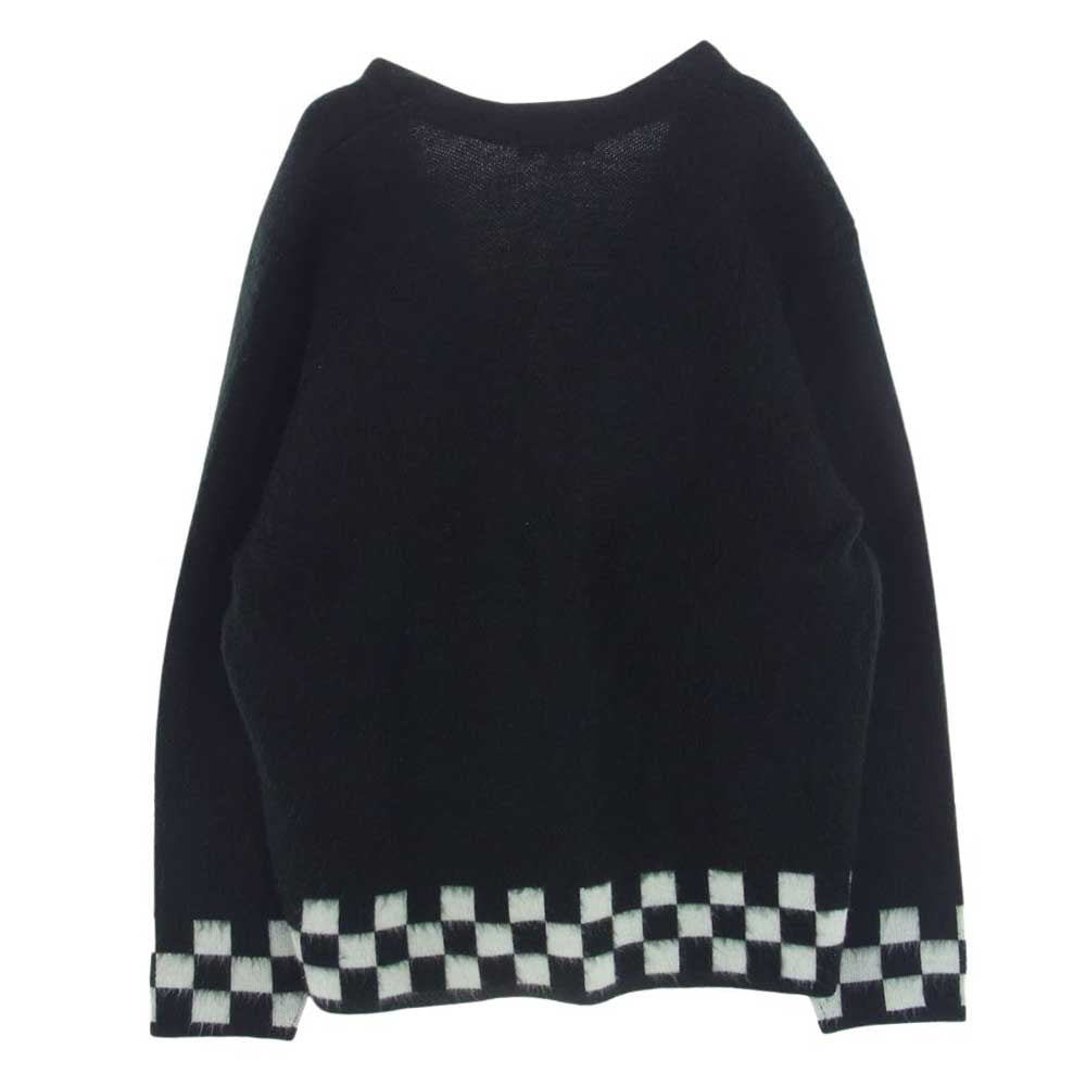 Supreme シュプリーム 21SS Brushed Checkerboard Cardigan ブラッシュド チェッカーボード カーディガン ブラック系 M【中古】