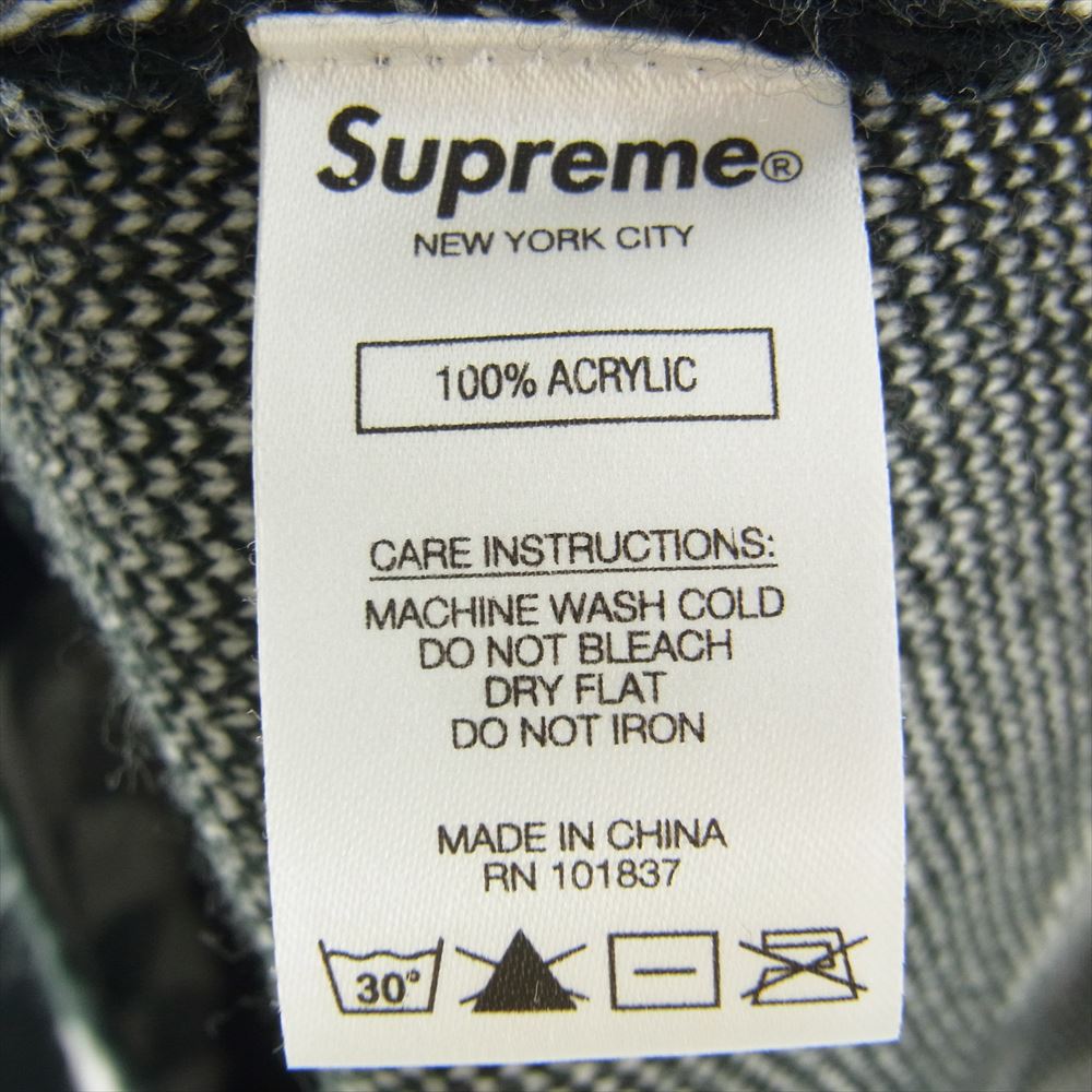 Supreme シュプリーム 21SS Brushed Checkerboard Cardigan ブラッシュド チェッカーボード カーディガン ブラック系 M【中古】