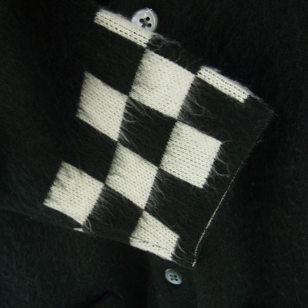 Supreme シュプリーム 21SS Brushed Checkerboard Cardigan ブラッシュド チェッカーボード カーディガン ブラック系 M【中古】