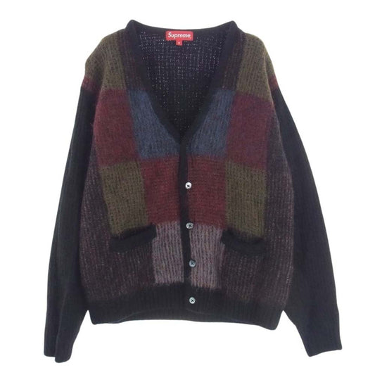 Supreme シュプリーム 22SS Brushed Grid Cardigan モヘア混 ブラッシュド グリッド カーディガン マルチカラー系 M【中古】