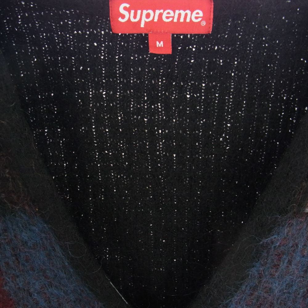 Supreme シュプリーム 22SS Brushed Grid Cardigan モヘア混 ブラッシュド グリッド カーディガン マルチカラー系 M【中古】
