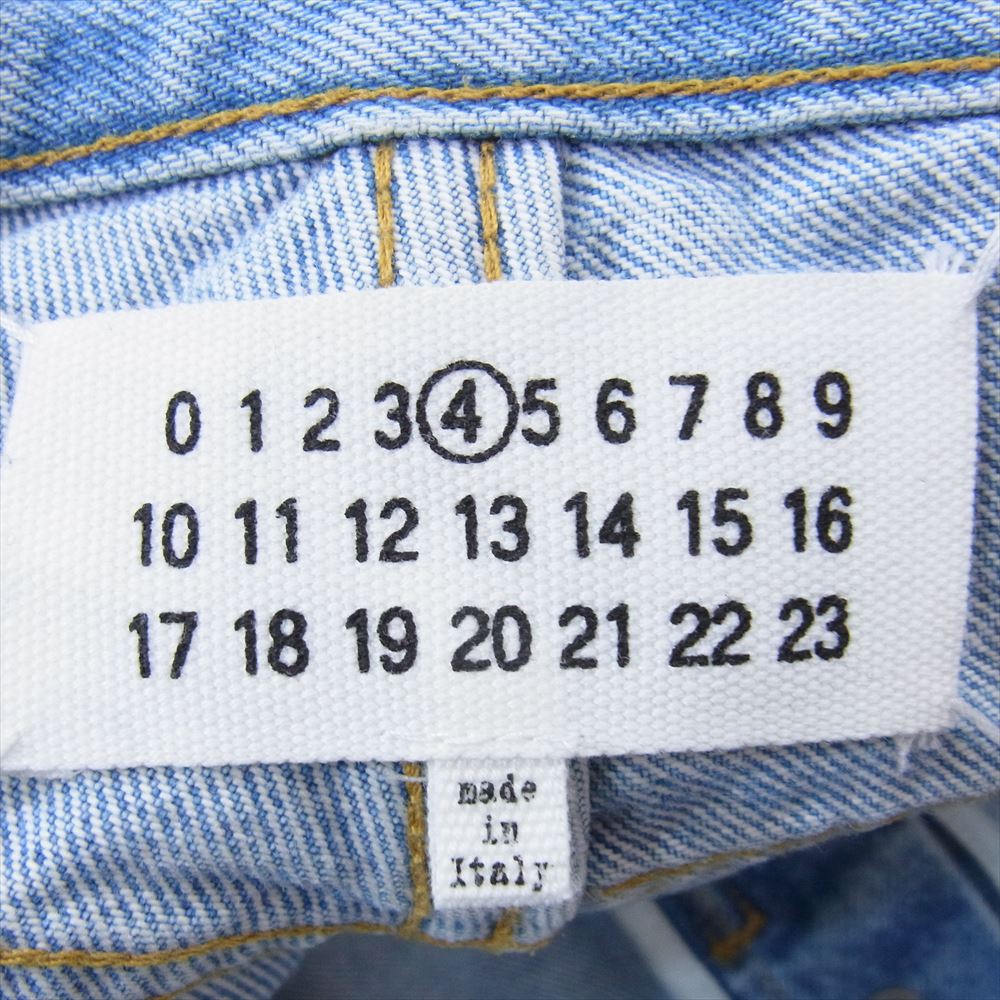 MAISON MARGIELA メゾンマルジェラ 国内正規品 S51LA0149 S30561 ペンキ加工 ビアンケットデニム デニムパンツ ホワイト系 40【中古】