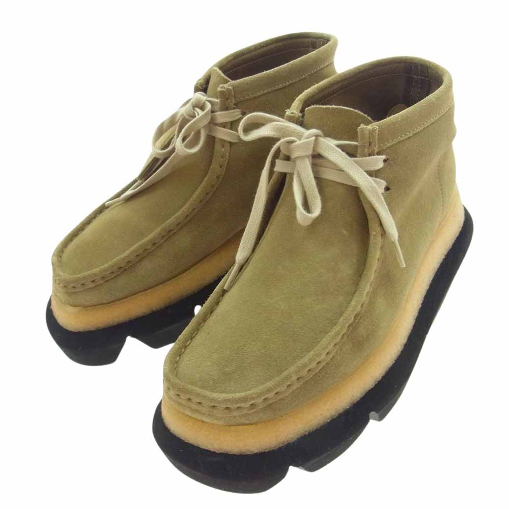 Sacai サカイ 23SS 23-06576 × CLARKS クラークス Wallabee ワラビー ブーツ ライトブラウン系 US7.5　23.5cm【中古】