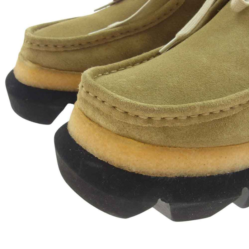 Sacai サカイ 23SS 23-06576 × CLARKS クラークス Wallabee ワラビー ブーツ ライトブラウン系 US7.5　23.5cm【中古】