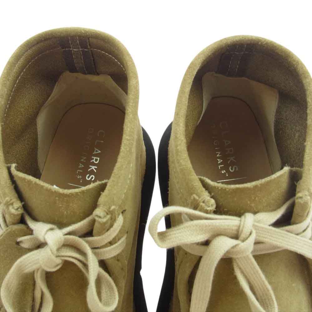 Sacai サカイ 23SS 23-06576 × CLARKS クラークス Wallabee ワラビー ブーツ ライトブラウン系 US7.5　23.5cm【中古】