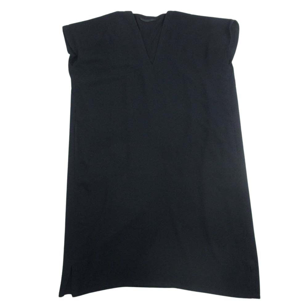 ノワールドミューズ  Back Satin Vネックロング ワンピース ブラック系【中古】